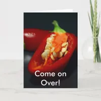 Chilli Pepper, Come on Over! Card