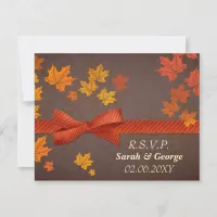 fall wedding rsvp cards