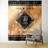 Elegant 49th Copper Wedding Anniversary Tapestry