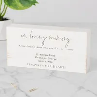 In Loving Memory Script Names Wedding Wooden Box S