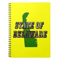 State of Delaware Picture Text & Map Outline Notebook