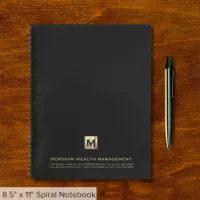 Premium Gold Monogram Financial Planner Notebook