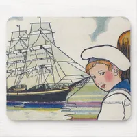 S is for ship mouse pad