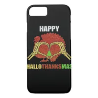 Happy Hallothanksmas Fun Holiday Season Mashup iPhone 8/7 Case
