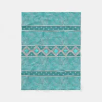 Southwest Turquoise Fleece Blanket