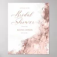 Marble Glitter Bridal Shower Rose Gold ID644 Poster