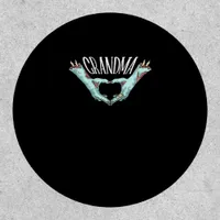 Grandma Zombie Hand Heart Halloween Costume Family Patch