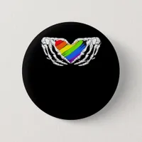 Pride - Pride Skeleton Hands With Heart 2 Classic Button