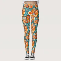 Groovy Flowers with Vintage Vibes Leggings