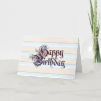 Happy Birthday Card Cool Graffiti Text