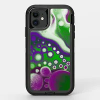 Purple and Green Marble Fluid Art    OtterBox Defender iPhone 11 Case