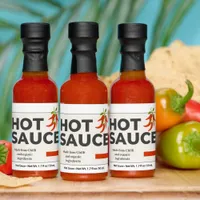 Beige Red Bold Modern Hot Sauce