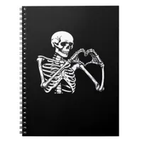 Skeleton Heart Hands Sign Halloween Costume Trendi Notebook