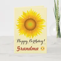 Sunflower - Happy Birthday Grandma! Card