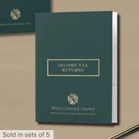 Income Tax Folders Emerald Green