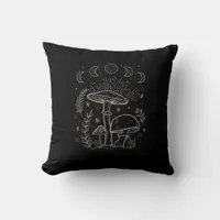 Goblincore Aesthetic Academia Cottagecore Mushroom Throw Pillow