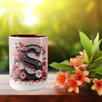 Valentine Day 3D A to Z Alphabet Coffee Mug