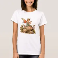 Adorable vintage fairy and teapot T-Shirt