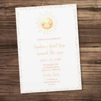 Cute First Trip Around the Sun 1st Birthday Party  Invitation
