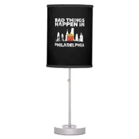 Bad Happen Philadelphia Halloween Spooky Trumpkin Table Lamp