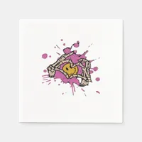 Skeleton Hand Heart Show Classic Style Napkins