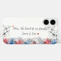 Mom, Heart of Family | Custom Photo Gift iPhone 16 Case