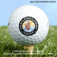 Personalized Photo Gray Plaid Golf Lover Memorial  Balls