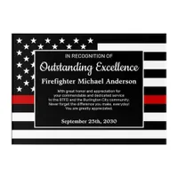 Firefighter Outstanding Excellence Award Acrylic Print