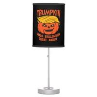 Trumpkin Halloween Pumpkin Election Table Lamp