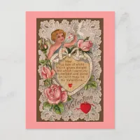 Cupid's Poem Postcard