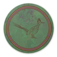 Southwest Roadrunner Standing Sagebrush Green Ceramic Knob