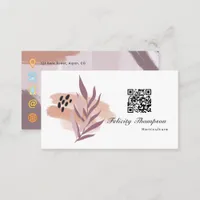 Trendy Brush Strokes Collage Business Card