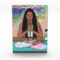 Urban Art | Pretty Woman doing Meditation  Photo Block