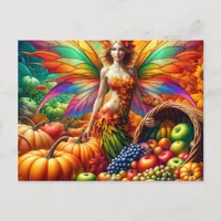 Autumn Harvest Fairy Postcard