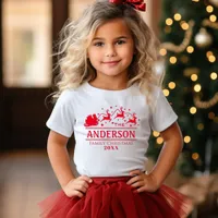 Christmas Matching Personalized Girls Holiday T-Shirt