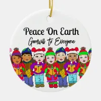 Peace on Earth | Christmas   Ceramic Ornament