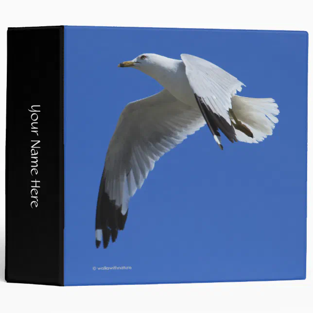 Breathtaking Ring-Billed Gull in Flight Binder