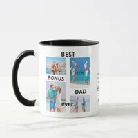 Best Bonus Dad Ever Stepdad 4 Photo Father's Day   Mug