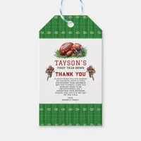 First Year Down Football 1st Birthday Party Gift Tags