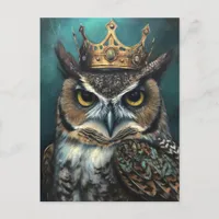 Cute Owl in a Crown  Postcard