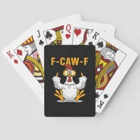 F-Caw-F Chicken Classic Funny Trendy Poker Cards