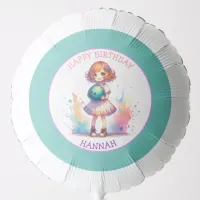 Bowling Party Girl's Anime Birthday Personalized  Balloon