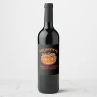 Trumpkin Make Halloween Great Again - Sarcastic Sa Wine Label