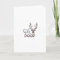 Oh Deer Retro Classic Design Folded Greeting Card