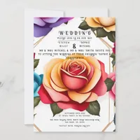 Elegant Floral Wedding Invitation 