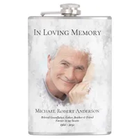 Marble In Loving Memory Funeral Memorial Tribute F Flask