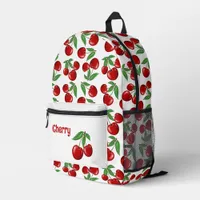 Red Cherries Fruit All Over Personalized Printed Backpack