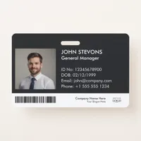 Modern Minimalist Professional Employee ID Badge