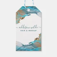 Blue And Gold Modern Watercolor Ink Price Hang Tag