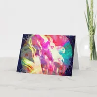 Merry Go Round Horse Digital Art Holiday Card
